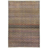 Multicolored Alchemy Traditional Silk Wool Blend Rug - 6' x 9'1"