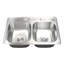 Évier de cuisine à double cuve avec robinet 33 po x 22 po