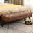 44" Wide Mid-Century Modern Tufted Faux Leather Bedroom Bench Upholstered Wood Entryway Bench-65809196
