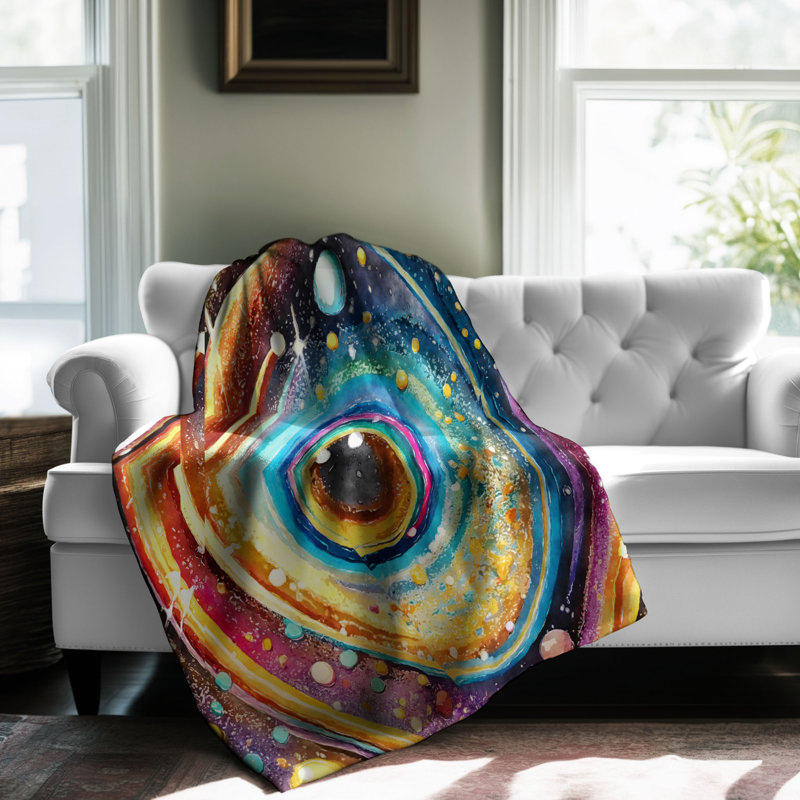 Luminous Galaxy - 1 Piece Premium Sherpa Blanket, L 60 po x L 80 po