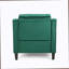 Fauteuil club en velours vert-1256224395