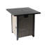 Table de foyer d'extérieur en polyrésine au propane avec couvercle H 24,41 po x l 27,95 po