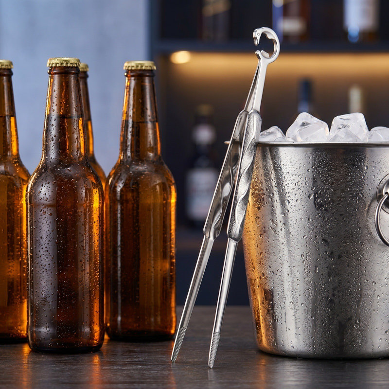 Pinces à barbecue multi-usages pour bouteille d'eau avec ouvre-bouteille de bière intégré