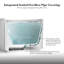Baignoire autoportante MonBlari 67 po x 29,5 po en surface solide blanche cannelée avec trop-plein et bonde escamotable pour salle de bain-131245520