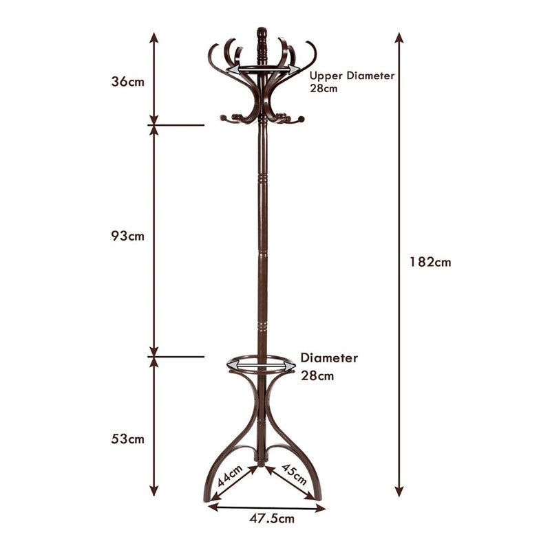 Bopp Freestanding 12 - Hook Coat Rack