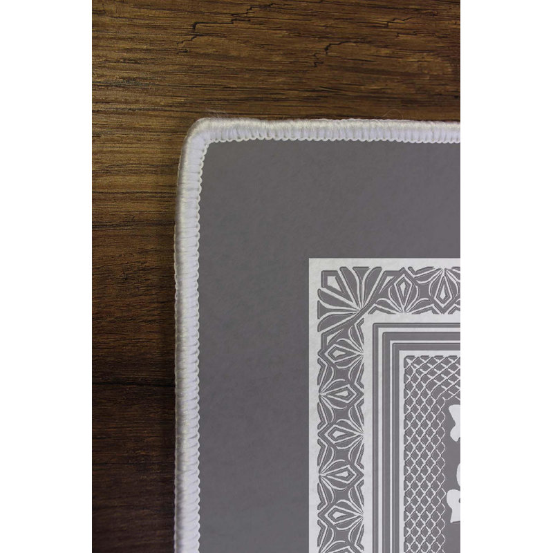 Stylish Hall Carpet (3.3 x 4.9 ft), 100% Polyester, 0.3 in Pile Height | Antibacterial, Non-Slip PVC Dot Underside | Woven Design with 3D Digital Printing | Machine Washable, Perfect for Home Décor & Comfort