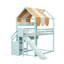 Bunk Bed With Canopy, Slide & Built-In Bookshelves-2082332588