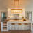Ayling 5-Light 38" W Vintage Industrial Island Linear Chandelier with Rectangle Light Shade for Kitchen Island Dining Room-97780876