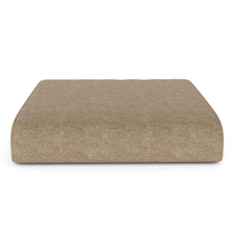 Sunbrella® Outdoor Ottoman Cushion, Sunbrella® Spectrum Mushroom, 4" H x 22" W x 20" D