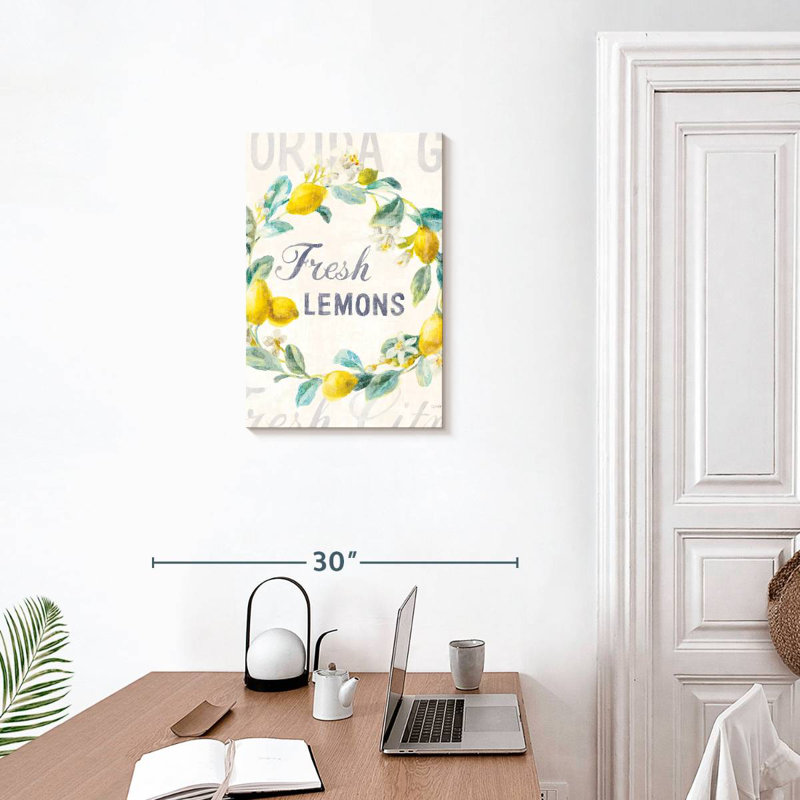 Kema Floursack Lemon Bright Wall Sign, 24" H x 16" W