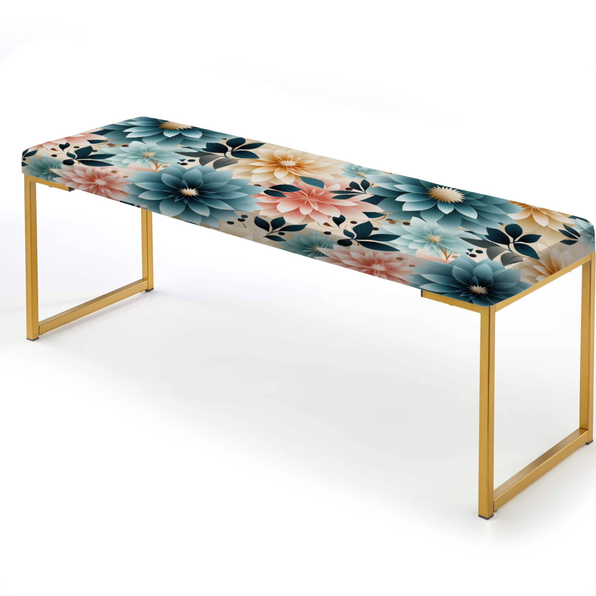 Design Art Blue And Pink Serene Conformation Floral Elegance - Floral ...