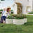 2 Pack 4x4x1 FT Galvanized Raised Garden Beds  Open Base Metal Planters for Herbs Veggies and Flowers (White)-676466396