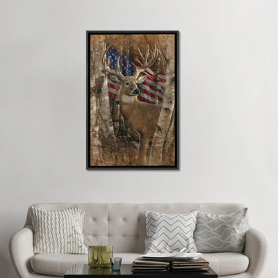 Whitetail Buck America par Collin-gris-impression d’art graphique
