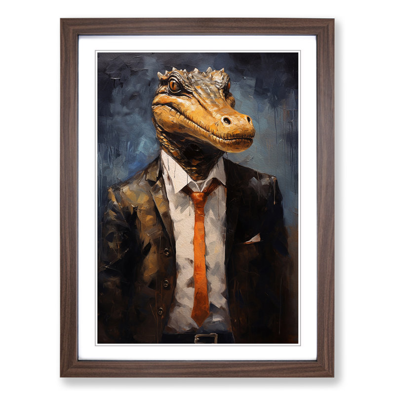 Crocodile Contemporary - Framed Print