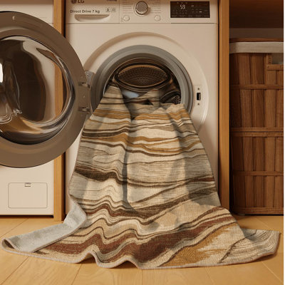 Machine Washable Persian Beige Area Rug