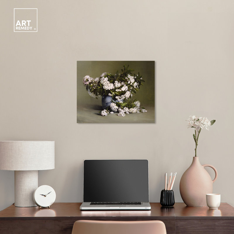 Mountain Laurel Vintage Wall Art on Canvas, 20" x 16"