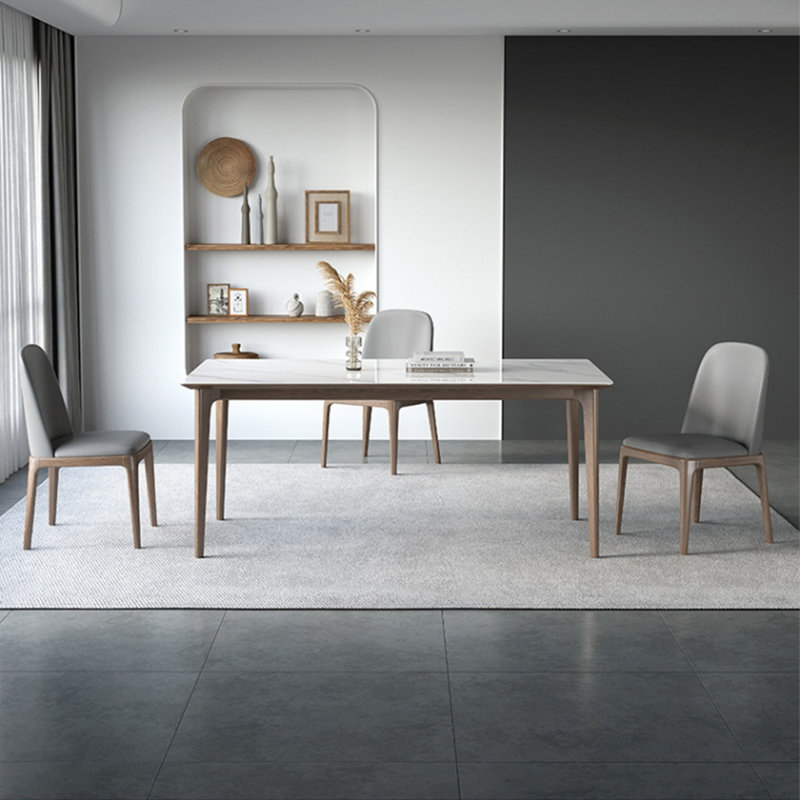 dujinlong home Modern White Ash Table and Chair Combo | Wayfair