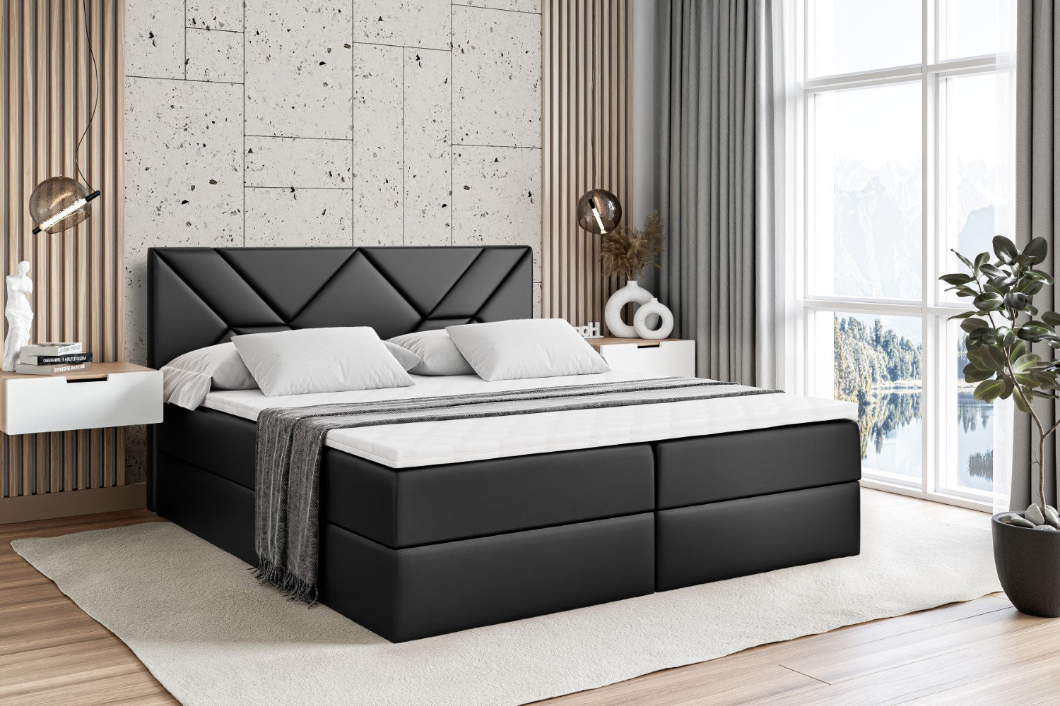 ALTDECOR Box spring bed with bed box and topper | Wayfair.co.uk
