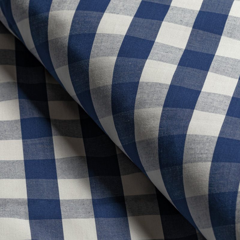Tresors De Jouy Carsten 100% Cotton Fabric, Navy