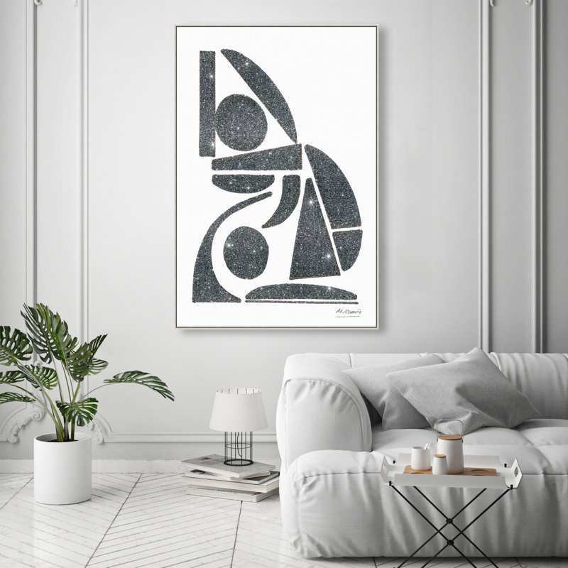 Manuel Roman - Abstracto Print by Oliver Gal, 31"H x 21"W, Silver Floater Frame