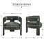 Curved Barrel Accent Chair Solid Wood Frame Upholstered Lounge Armchair Modern Statement Side Chair, Easy Assembly Leisure Chair for Living Room Bedroom Entryway-176512492