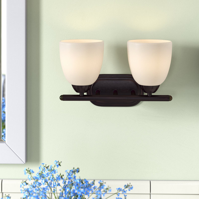 Éclairage pour meuble-lavabo Hayden, Bronze huilé
