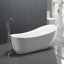 Baignoire de trempage autoportante en acrylique à fond plat 71 po. X 35 po. Talyah Series