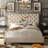 Fabric Upholstered Bed Frame with Adjustable Headboard/Chesterfield-Styled/Wood Slat Support-472233128-472233134