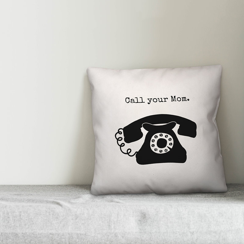 KrIstian Call Your Mom Throw Pillow, 16" x 16", Polyester/Polyfill