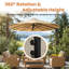 Outdoor Rectangular 6-Person Dining Set With Umbrella & Stackable Chairs-2097346116