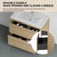 Meuble-lavabo autoportant avec lavabo, meuble-lavabo avec comptoir en résine de pierre et tiroirs à fermeture en douceur-1097576269