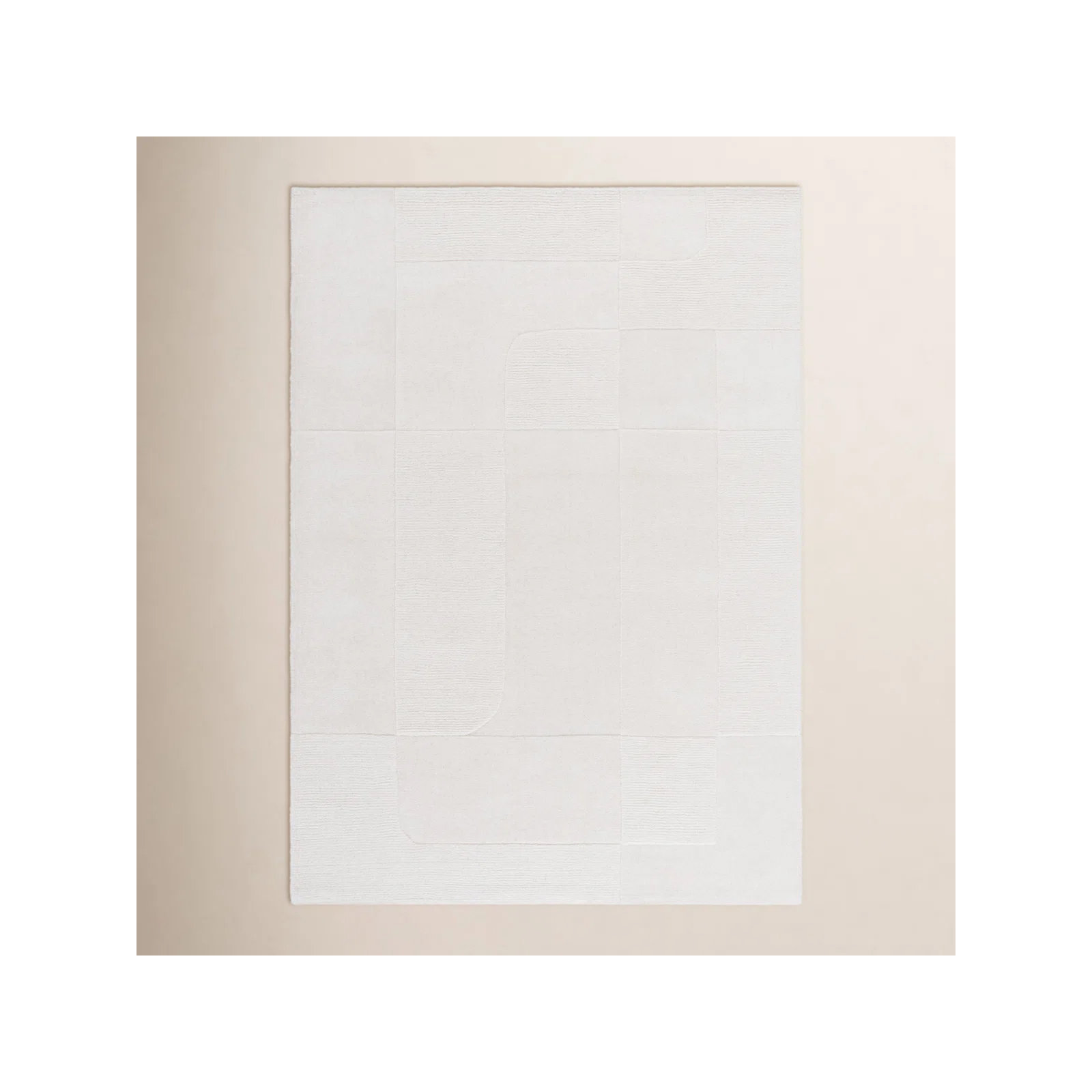 Kyrie Hand Loomed Ivory Rug, Rectangle 6' x 9'