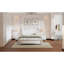 3 chambres avec lit plateforme en bois joyeux et deux tables de chevet - Grand lit blanc