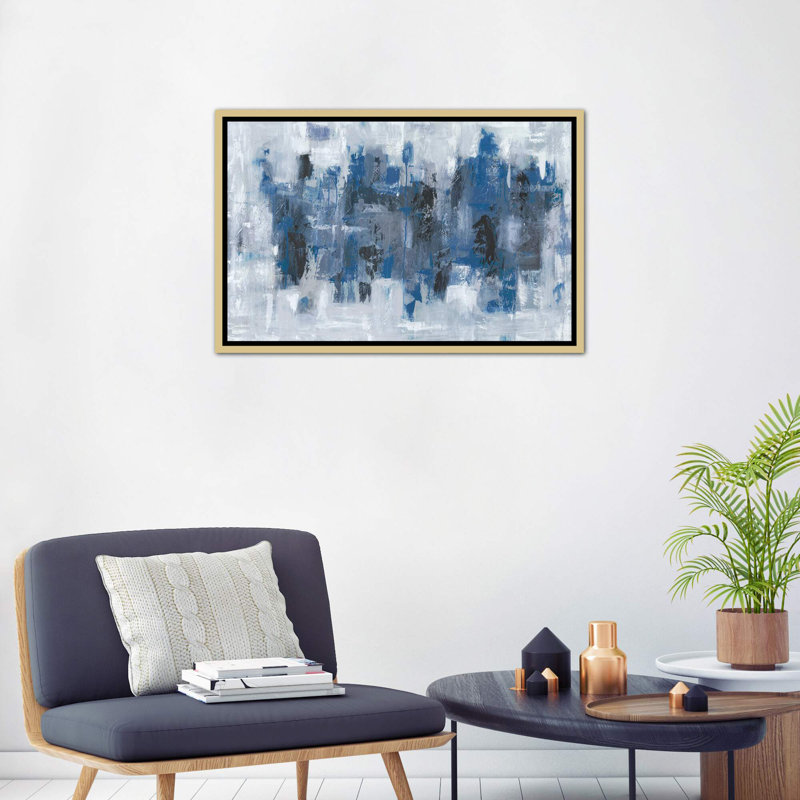 « midtown moonlight » par emma bell, reproduction d’art, H 32 po x l 48 po x P 1,5 po, Toile encadrée d'or