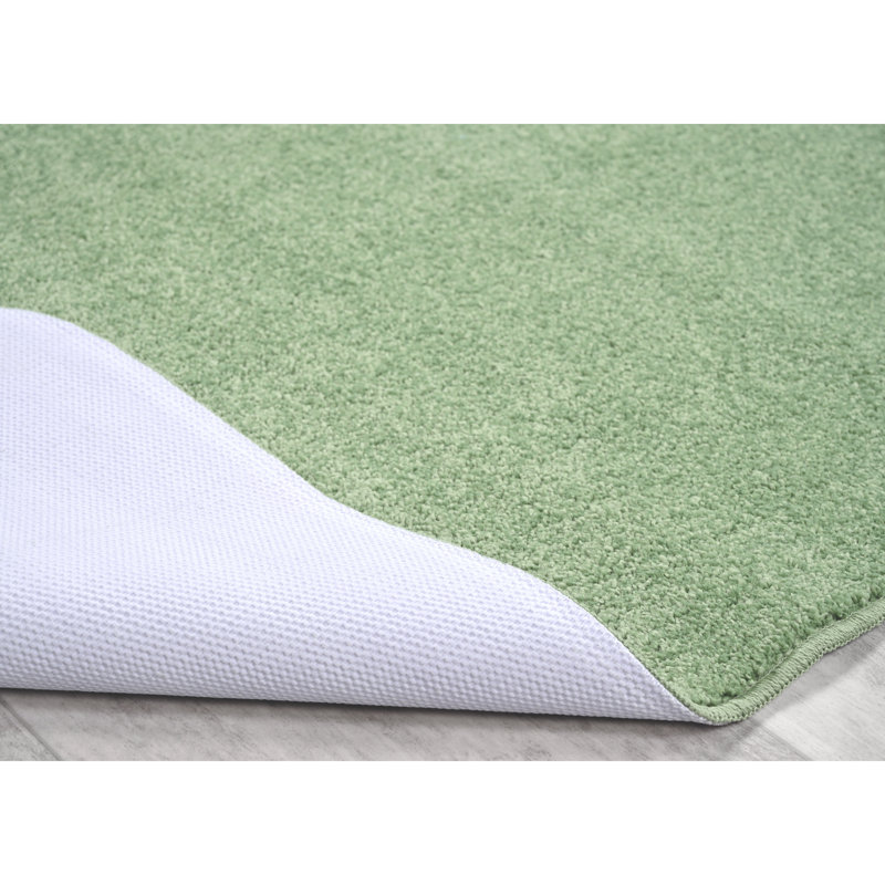 Felia Nylon 2 Piece Bath Rug Set with Non-Slip Backing, Deep Fern