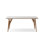 Modern Burlywood Rectangular Solid Wood Dining Table