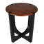 Table d'appoint en bois massif ACACIA, brun et noir