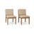 Ashleigh Aurora Leather Upholstered Soft Back Chair, Latte (Set of 2)