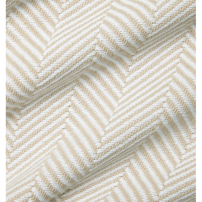 Camilo Blanket, White/Mushroom, Twin