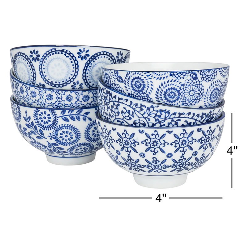Ensemble de bols à riz 6 pièces