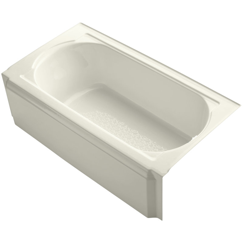 Memoirs Alcove 60" x 33.75" Soaking Bathtub, Biscuit