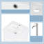 Ensemble de meuble-lavabo simple autoportant de 18 po avec plateau en céramique, ensemble de meuble-lavabo sur pied avec 1 porte et 1 tablette réglable-123161421
