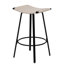Tabourets de bar ergonomiques, siège, structure en métal, polyvalent pour l'intérieur et l'extérieur, hauteur de comptoir de 26,55 po de hauteur, noir, 12 de largeur