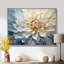 Blanc et bleu fleur de dahlia minimalisme - art mural dahlia-1744996747-1798844982