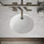 Caxton® Vitreous China Oval Undermount Bathroom Sink and Glazed Underside-1270520762