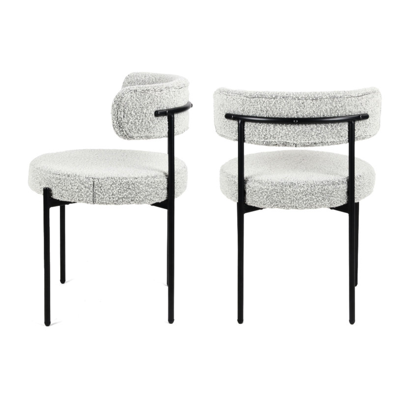 Les chaises de salle à manger rondes, de 2 - Modern Elegance High Foam, Stable Base Black White Room 2 ajoutent une touche chic et élégante à votre maison