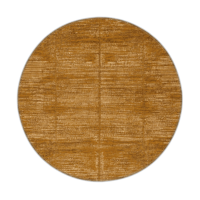 Abstract Brown Indoor and Outdoor Area Rug, Rectangle 5' x 7'