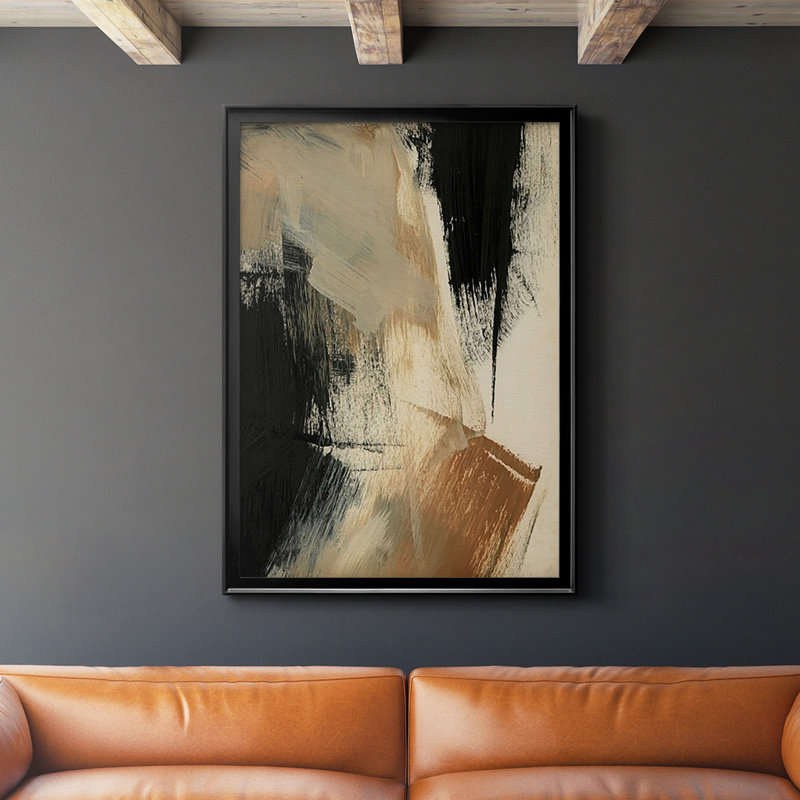 " Baked Paintstrokes V ", 24.5" H x 18.5" W, Black