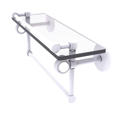 Margolis Glass Bracket Shelf with Towel Bar