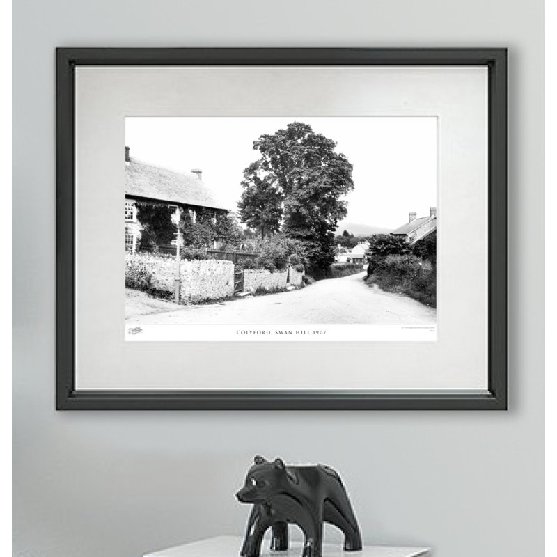 Colyford, Swan Hill 1907 - Single Picture Frame Print, 28cm H x 36cm W x 2.3cm D